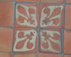 carreaux estampés - Château d'Amboise